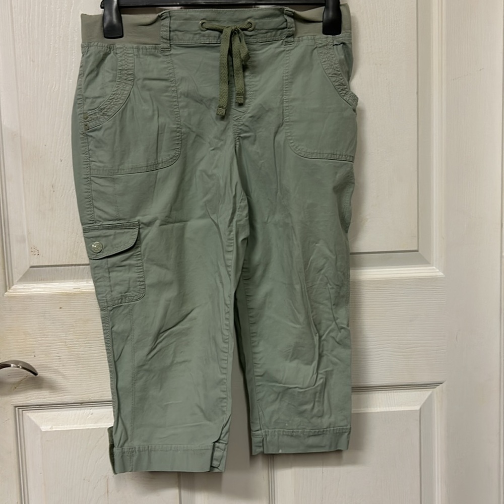 Gloria Vanderbilt Women’s Army Green Capris Pants 6